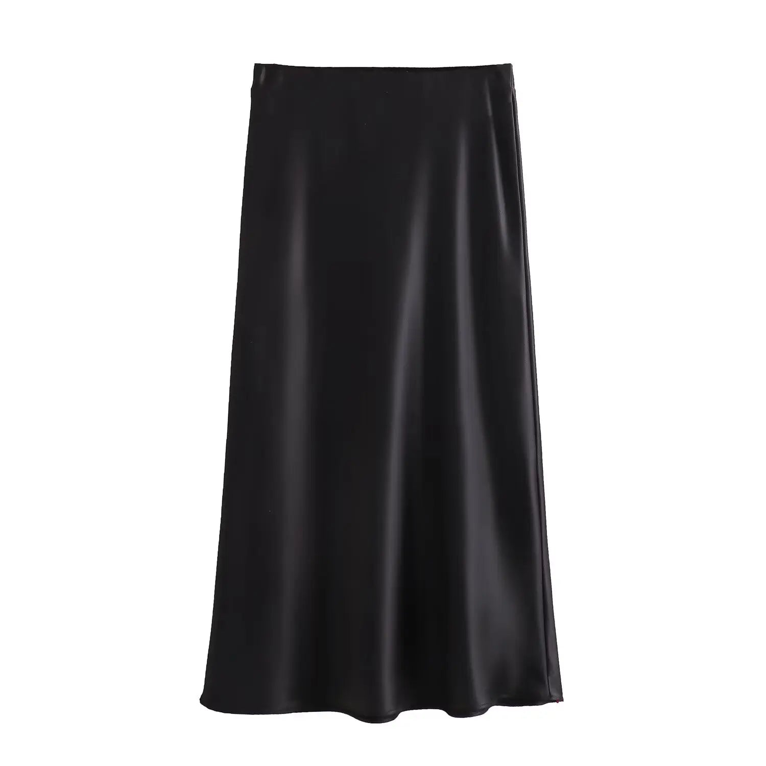 Foridol Autumn Winter Burgundy Satin Skirt Women Party Silk Skirt High Waist Straight Long Faldas Mujer Christmas Skirt