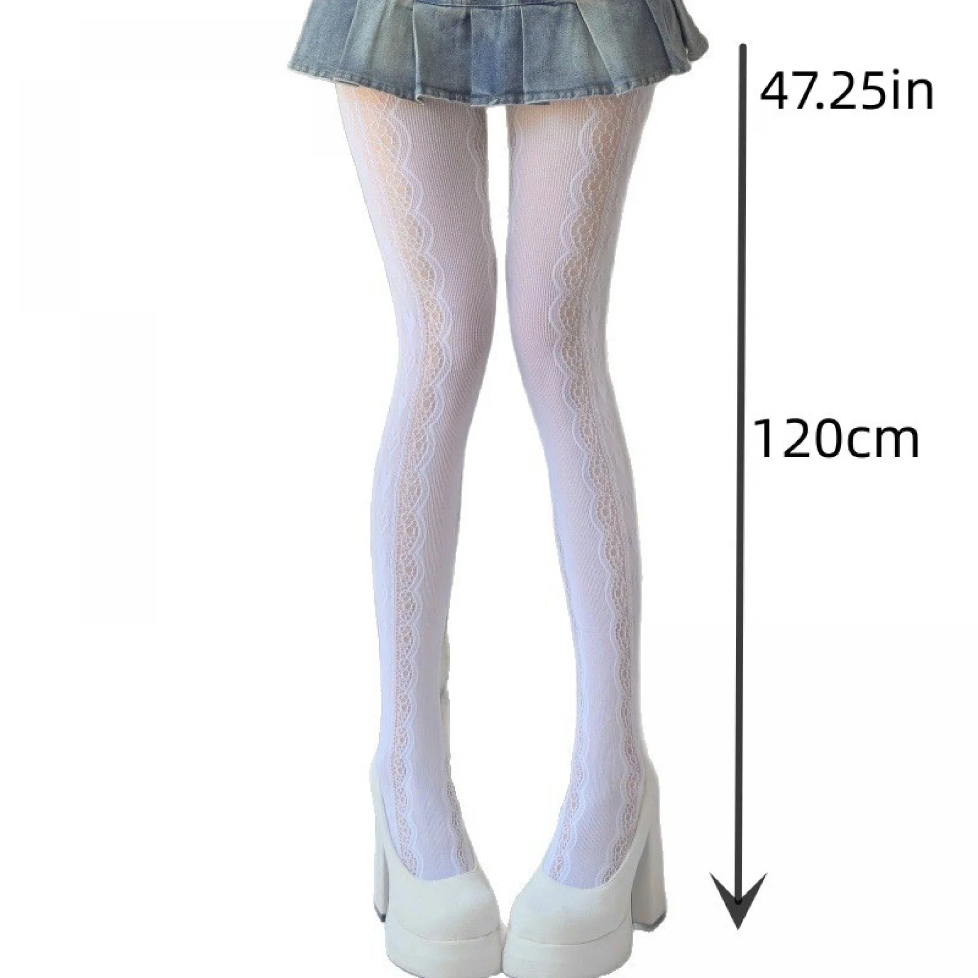 Women Y2K Lace Tights Stocking Elastic Fishnet Tights Pantyhose for Dress Date Club Cosplay Leggings Party Streetwear