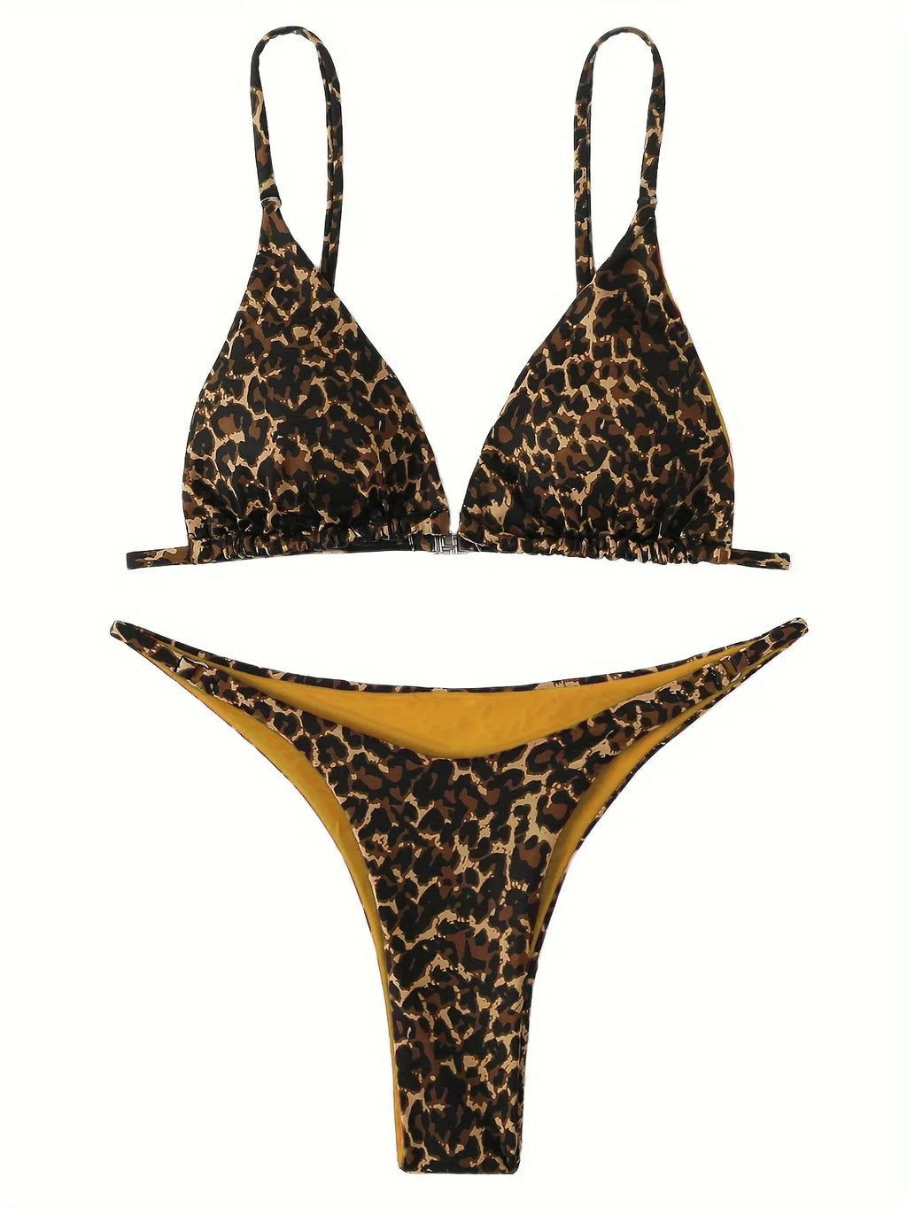 DEKA Leopard Mini Micro Bikini Set Printed Halter Swimwear Women Brazilian Female Swimsuit Two-piece Bather Bathing Suit Swim