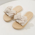 2026 New Women's Fashion Trend Lace Bow Anti Slip, Wear-resistant, Comfortable Soft Sole Flat Heel Slippers