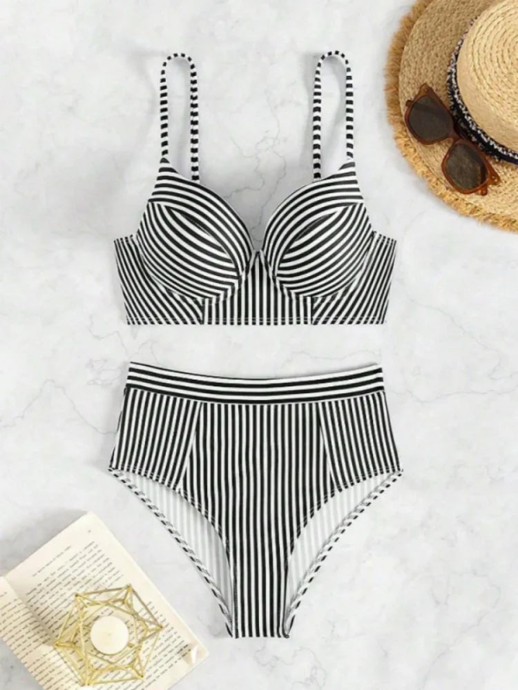 2026 High Waist Bikinis Women Print Push Up Swimsuit Floral Swimwear Female Bathers Bathing Swimming Suit Summer Beachwear