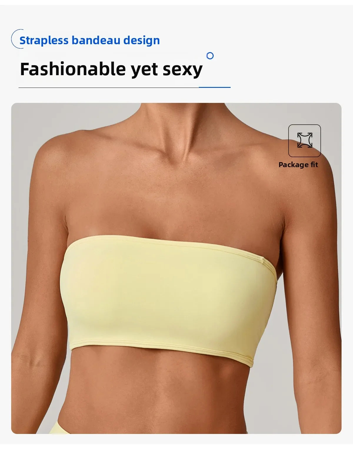 Women Strapless Sports Bra Gym Top Quick-Drying Yoga Clothes Women Tube Top Fitness Chest Wrap Underwear Workout Bra Female