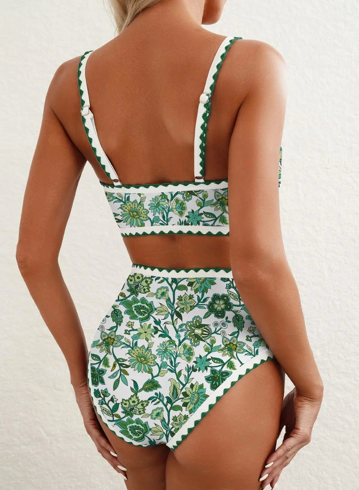 New Sexy Bikinis Print Swimsuits Women's Swimwear Push Up Female Beach Swim Wear Bathing Suits High Waist Bikini Set Pool Bather