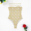 Bandage Swimwear New Bodysuit Printed Swimwear High Cut Swimsuits Sexy One Piece Suits 2025 Beachwear Low Waist Bathing Suit