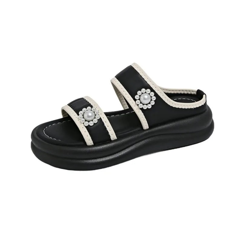 Sandals For Women 2026 Women'S Summer Fashion Sweet Open Toe Slippers Thick Bottom Casual Comfortable Beach Platform Sandals