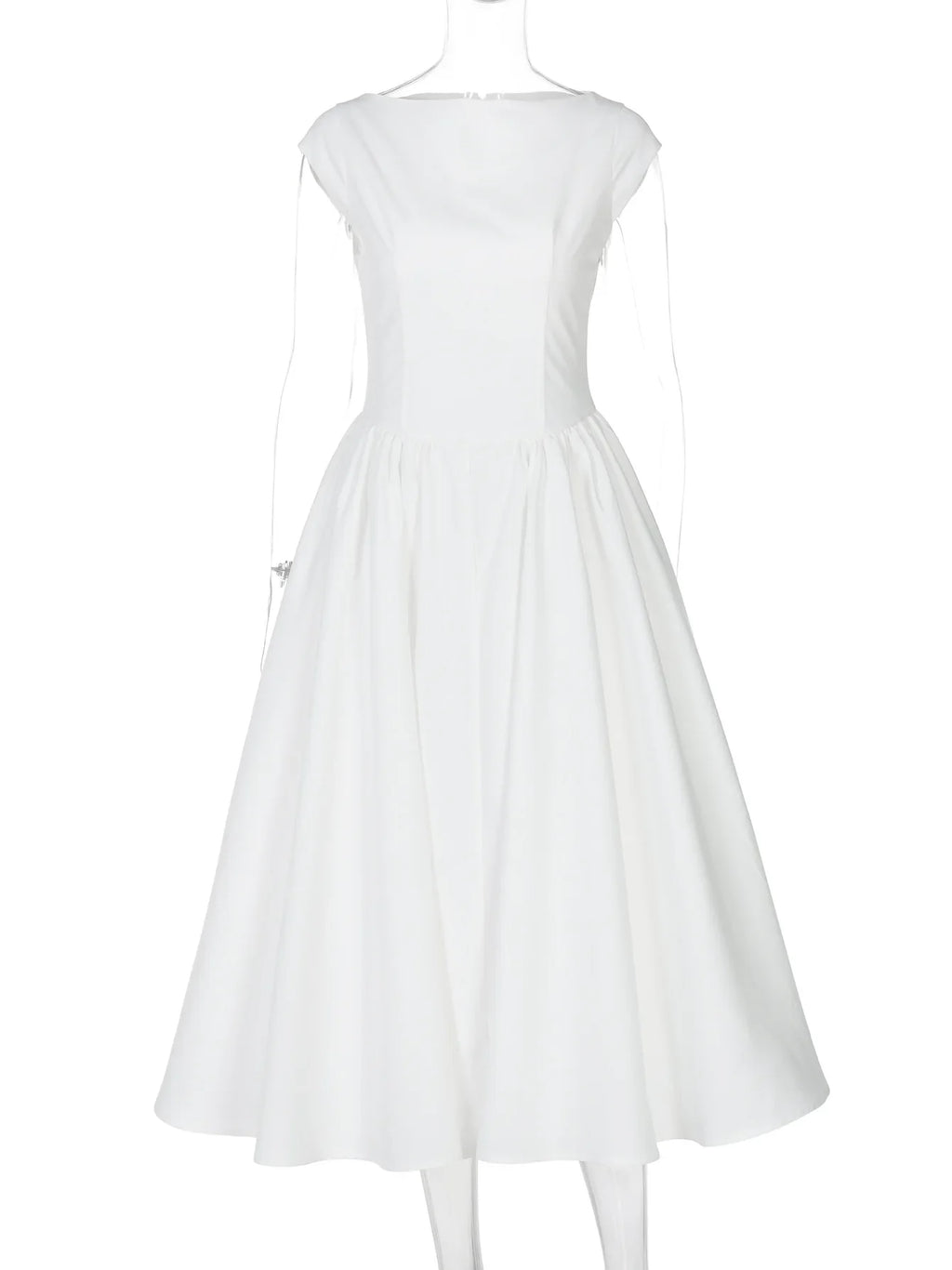 FDYOUI Elegant Sleeveless Backless A-line Party Dress for Woman 2026 Summer Tunics High Waist Solid Wedding Evening Prom Dresses