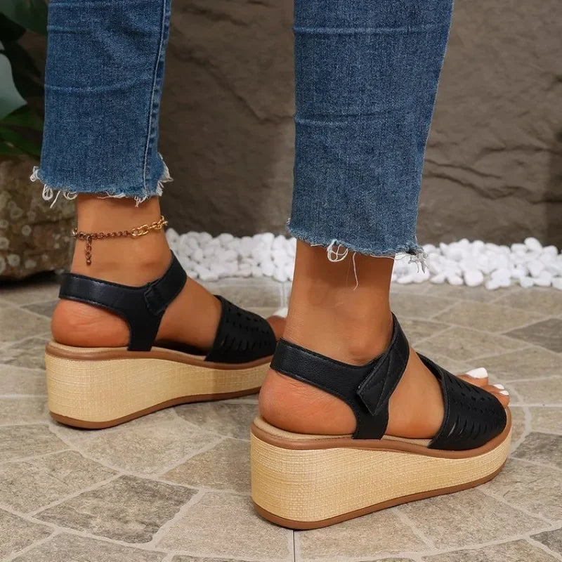2026 Summer Platform Sandals Chunky Heel Open Toe Beach Shoes Casual Outdoor Sandals