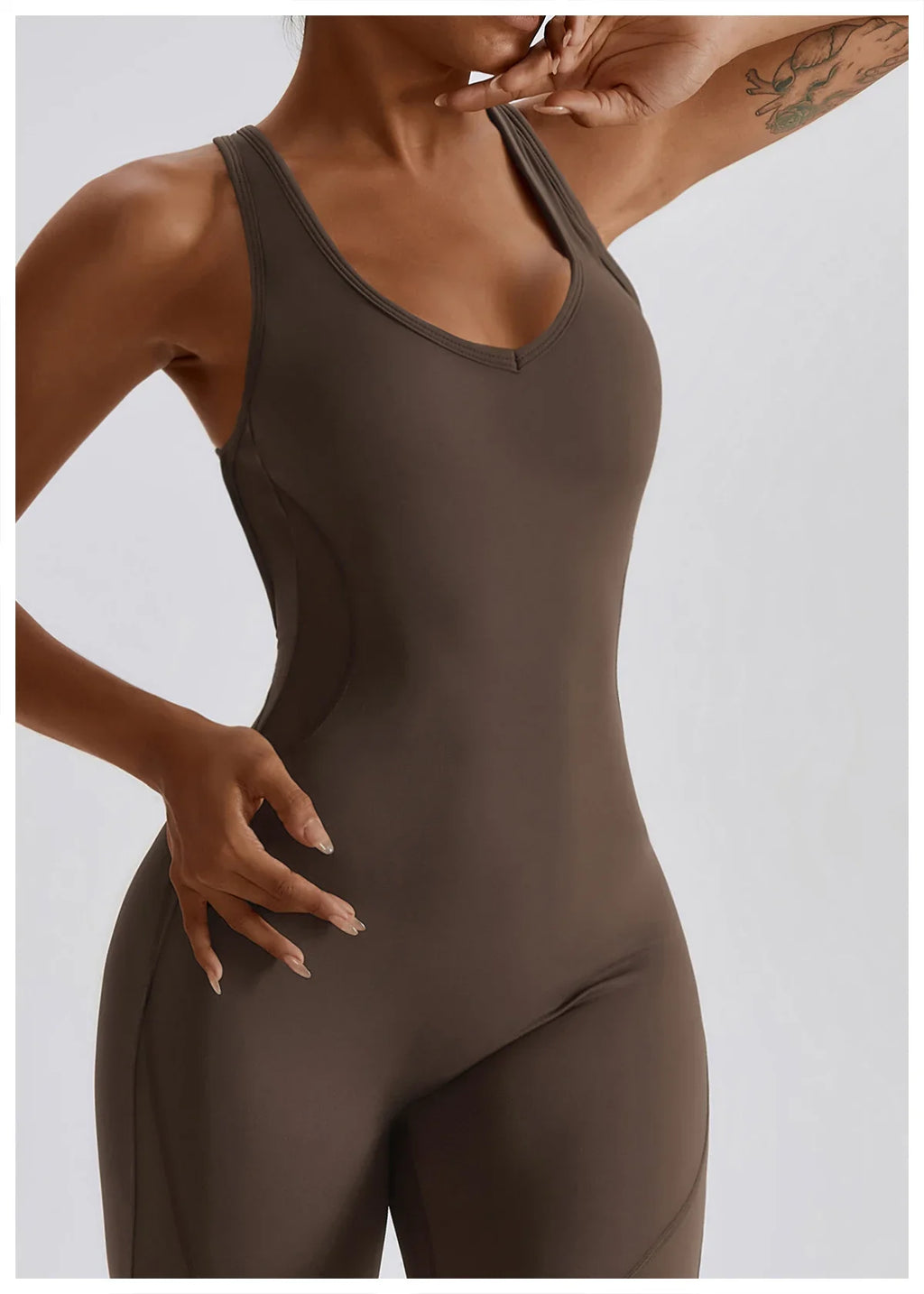Women Fitness Bodysuit Backless One Piece Yoga Set Jumpsuit Sports Gym Workout Clothes Tights Active Wear Slim Playsuit Female