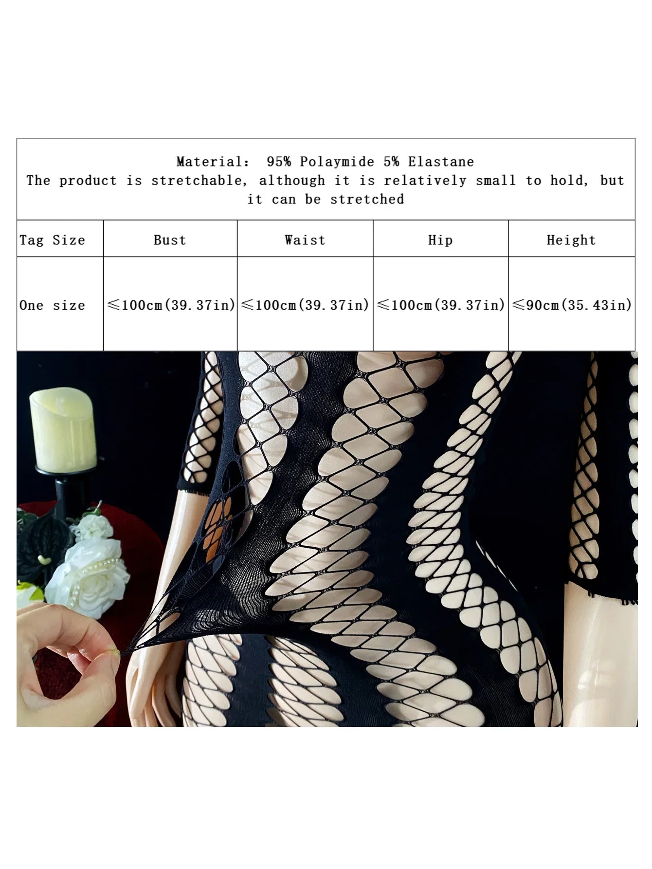 Women Sexy Fishnet Long Sleeve Cover Up, Sheer Bodycon Sleepwear See Through Beachwear Without Bikini
