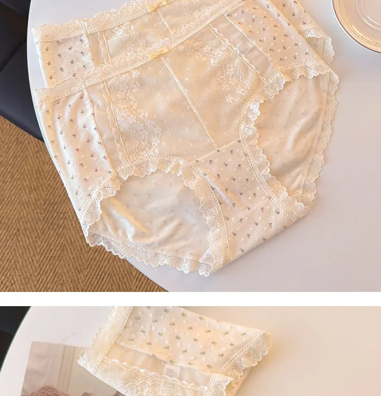 Girls' comfortable underwear cotton inseam mid-waist briefs for women
