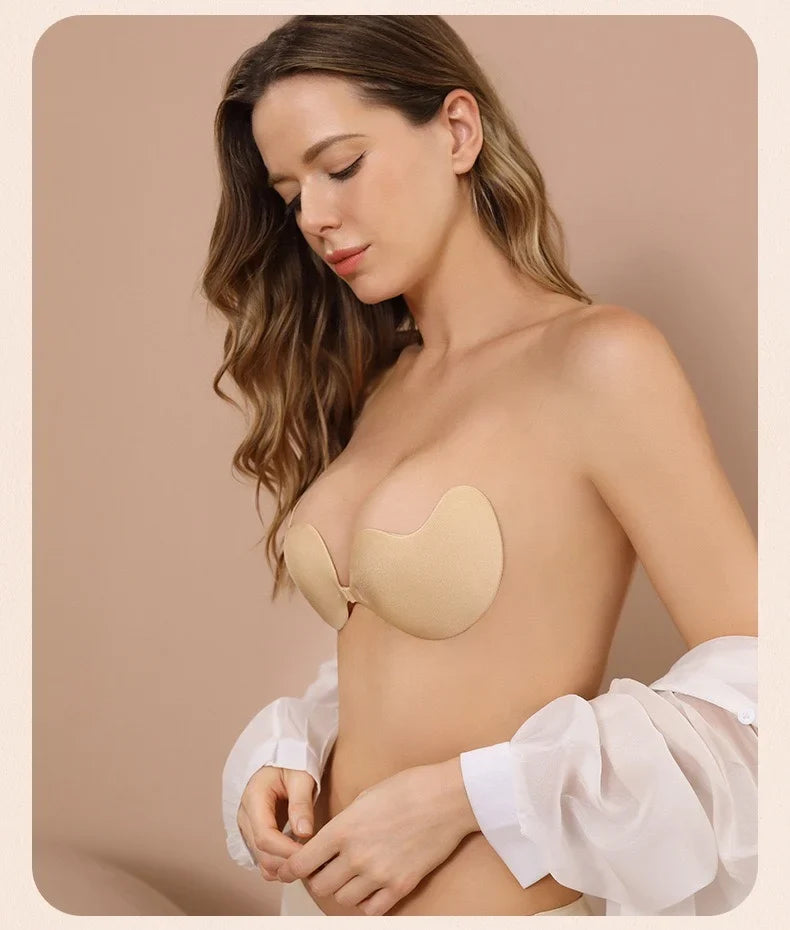 New Silicone Chest Stickers Lift Up Nude Bra Self Adhesive Bra Nude Invisible Push Up Cover Bra Pad Sexy Strapless Breast Petals