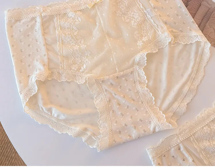 Girls' comfortable underwear cotton inseam mid-waist briefs for women