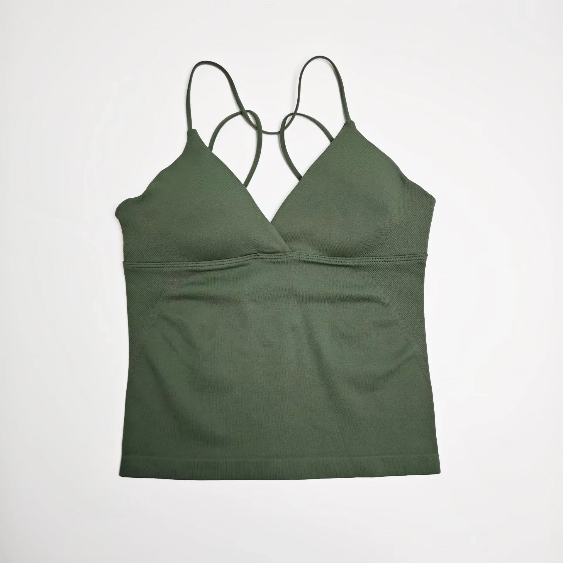 NCLAGEN Gym Yoga Tops Women Vision Twist Front Longline Top Quick Dry Thin Strap Workout Vest Push-up Pilates Fitness Tank