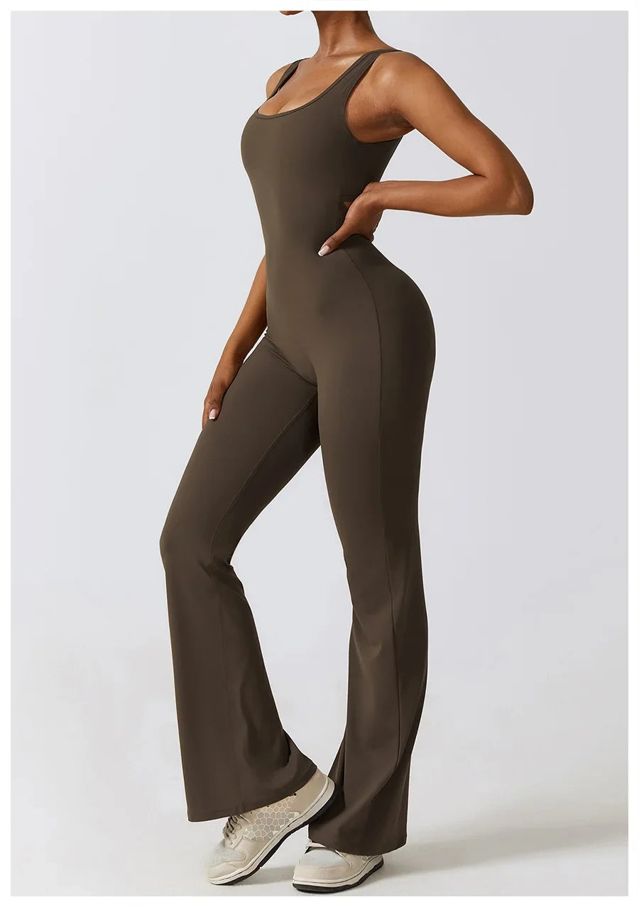 Women Sexy Back V Jumpsuit Gym Set Training Yoga Suit Sportswear Sports Jumpsuit Fitness Rompers Stretch Workout Bodysuits 8260