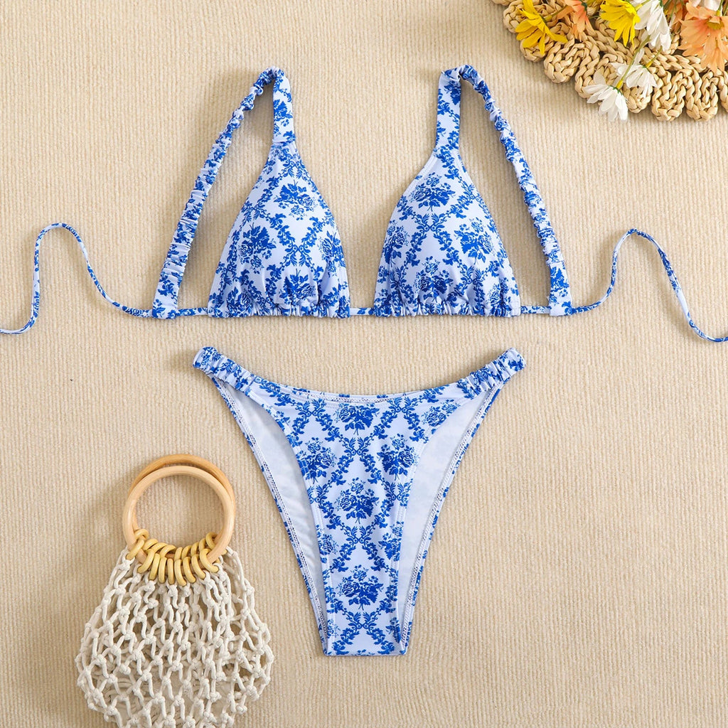 2026 Triangle Strappy Bikini Women Sexy Swimwear Female Brazilian Swimsuit Bathers Bathing Swimming Swim Suit Beachwear Summer