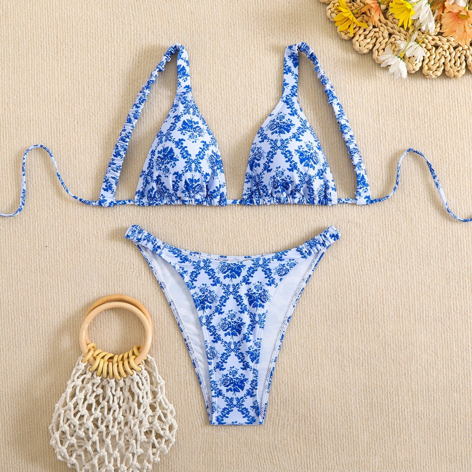 2026 Triangle Strappy Bikini Women Sexy Swimwear Female Brazilian Swimsuit Bathers Bathing Swimming Swim Suit Beachwear Summer