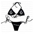 2000s Emo Girls Letter Print Bikini Set Sexy Thong Swimsuit Two Pieces Bathing Suit Punk Gothic Fashion Women Swimwear Y2k Style