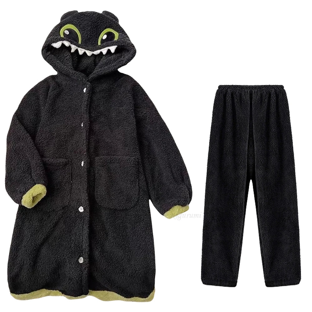 Adult Kigurumi Toothless Dragon Onesie Pajamas Cosplay Costume Robes Anime Nightgown Halloween Cartoon Sleepwear Slipper