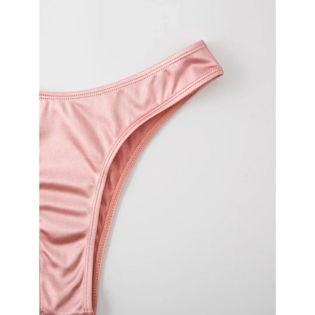 13 Color 2026 New Sexy Bandeau Bikini Women Swimwear Female Swimsuit Two-Pieces Bikini Set Padded Bather Bathing Suit Swim V4647
