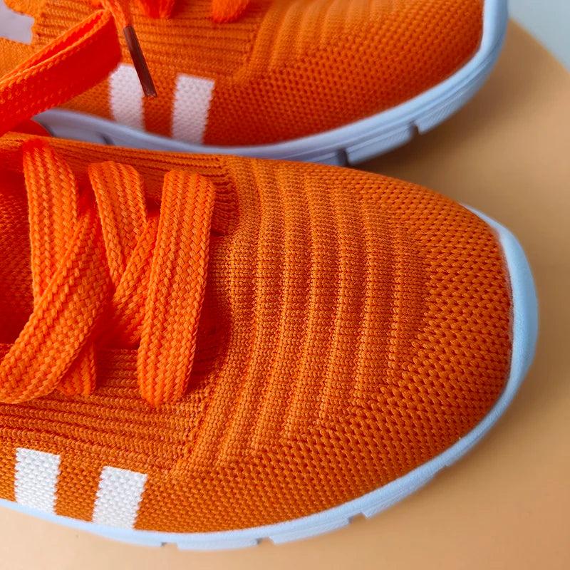 Fashion Striped Knitted Flats Women 2025 Summer Soft Sole Non Slip Walking Shoes Woman Plus Size 36-43 Low Heel Loafer Female