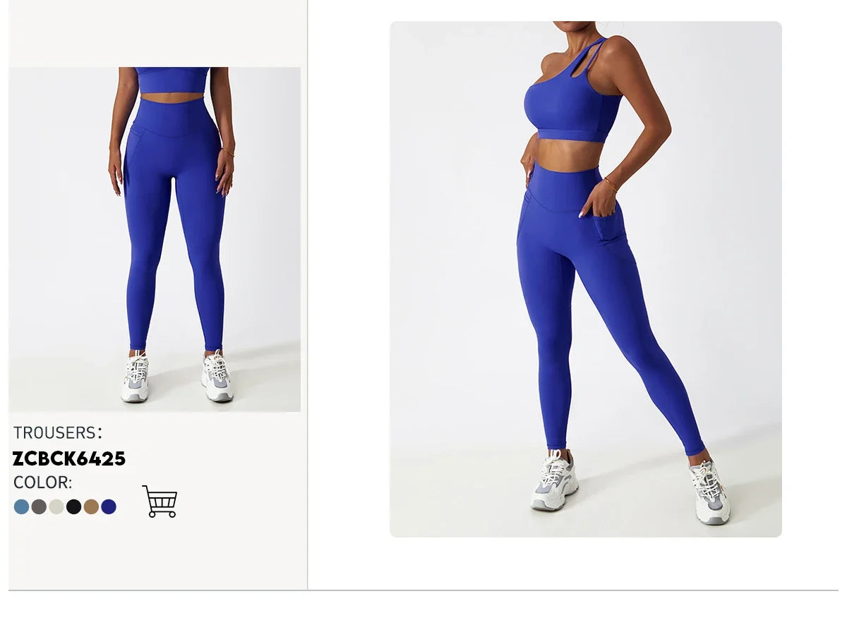Comfort Single Strap Yoga Bra Chest Pad Running Sports Bra Gym Top Women Stretch Pull Up Underwear Women Vest Fitness Tank Top