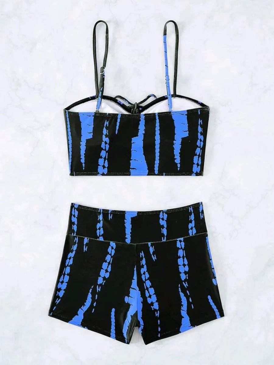 2026 Print String Bikini Swimsuit Women High Waist Shorts Swimwear Female Bathers Bathing Swimming Swim Suit Beachwear