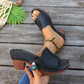 New Round Headed Sexy Elegant Comfortable Casual Slippers Fashionable Fish Mouth Temperament High-heeled