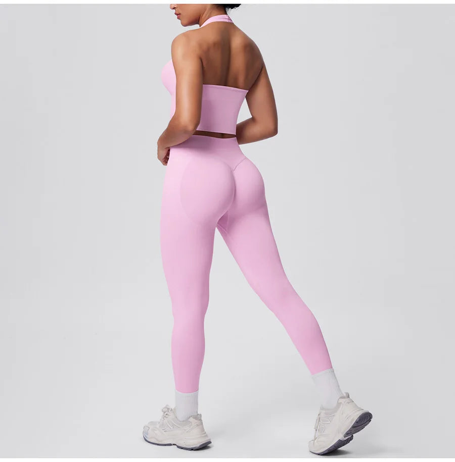 2pcs Yoga Set Gym Outfits Clothes Athletic Wear Yoga Suits For Women Fitness Set Tracksuits Sports Bra Gym Leggings Sportswear