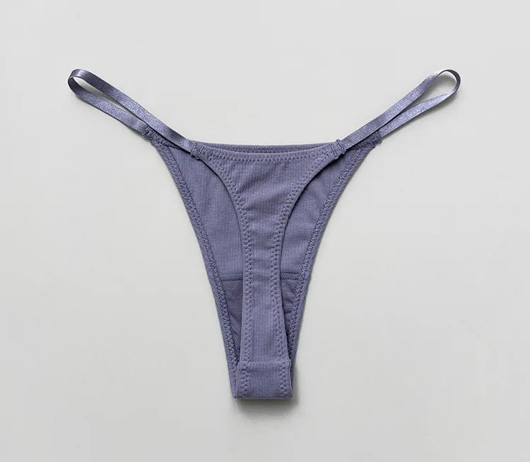 Sexy Women Panties G String Candy Color Thong Cotton Seamless Girls Briefs Fitness Low Waist T-back Intimates Size S-XL