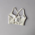 Women's Cross Strap Yoga Sports Bra Shock-Absorbing Slimming Waist Camisole Vest Integrated Fitness Bra for Yoga