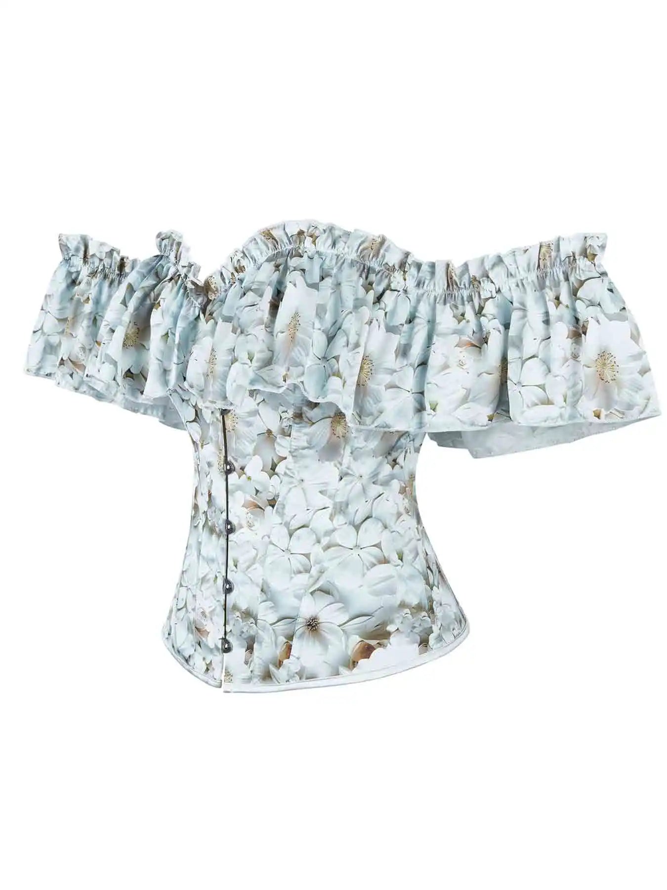 New three-dimensional flower satin lace sexy tube top corset Palace ladies body corset