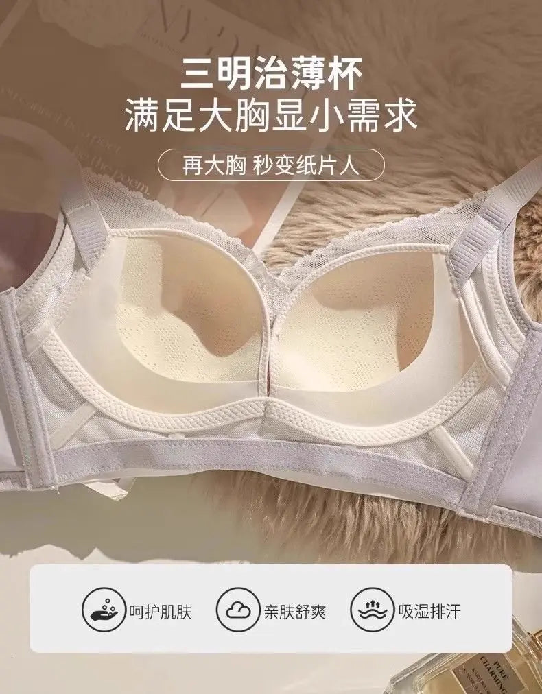 Soutien-gorge Minimisateur Grande Taille Sans Armatures, Pour Poitrine Abondante, Maintien et Redressement, Léger d’Été MOYISU