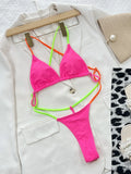 2026 New Sexy One Piece Swimsuit Swimwear Women Solid Patchwork Corss Straps Bathing Suit Beachwear Thong Maillot De Bain Femme