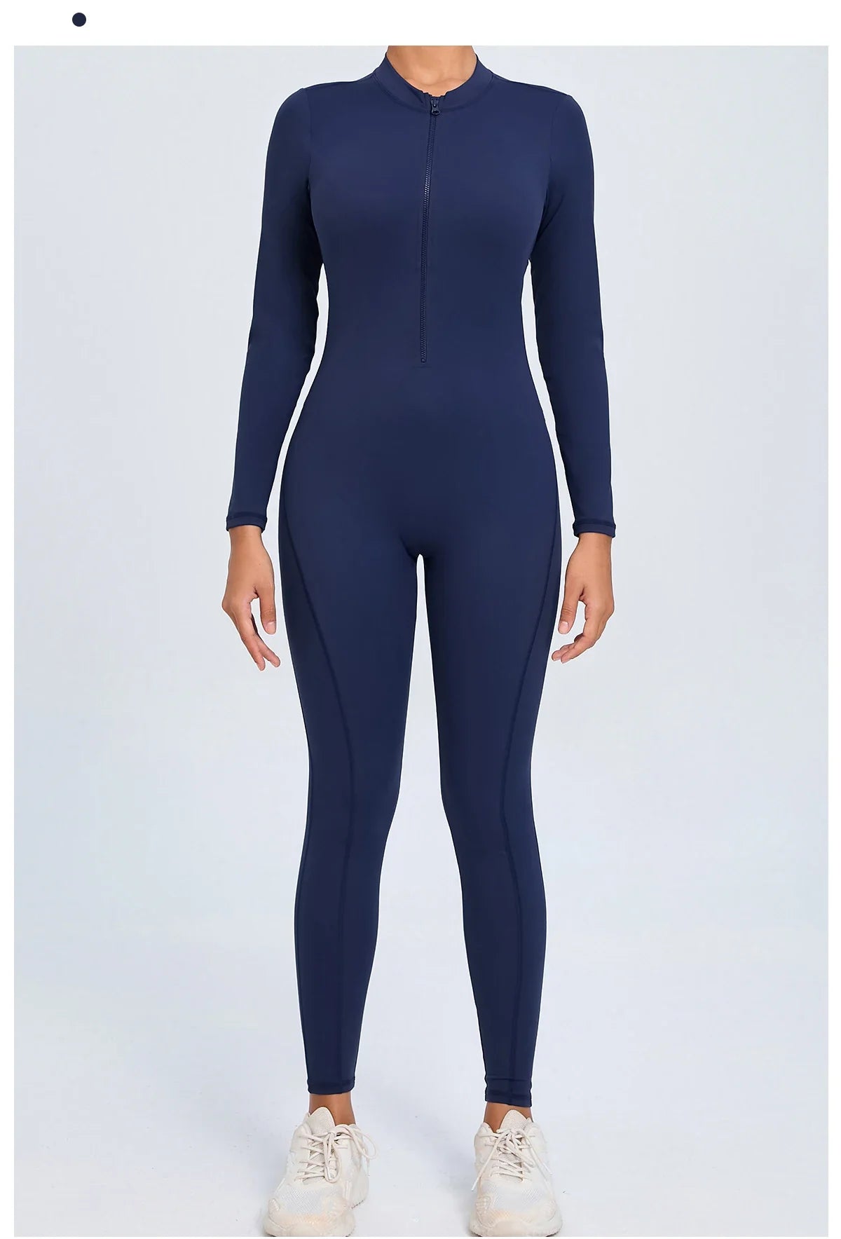 Women Sportwear Yoga Jumpsuit Zip Long Sleeve Back Open Outfit Fitness Tracksuit Tight One-piece Gym Overalls Sports Bodysuit