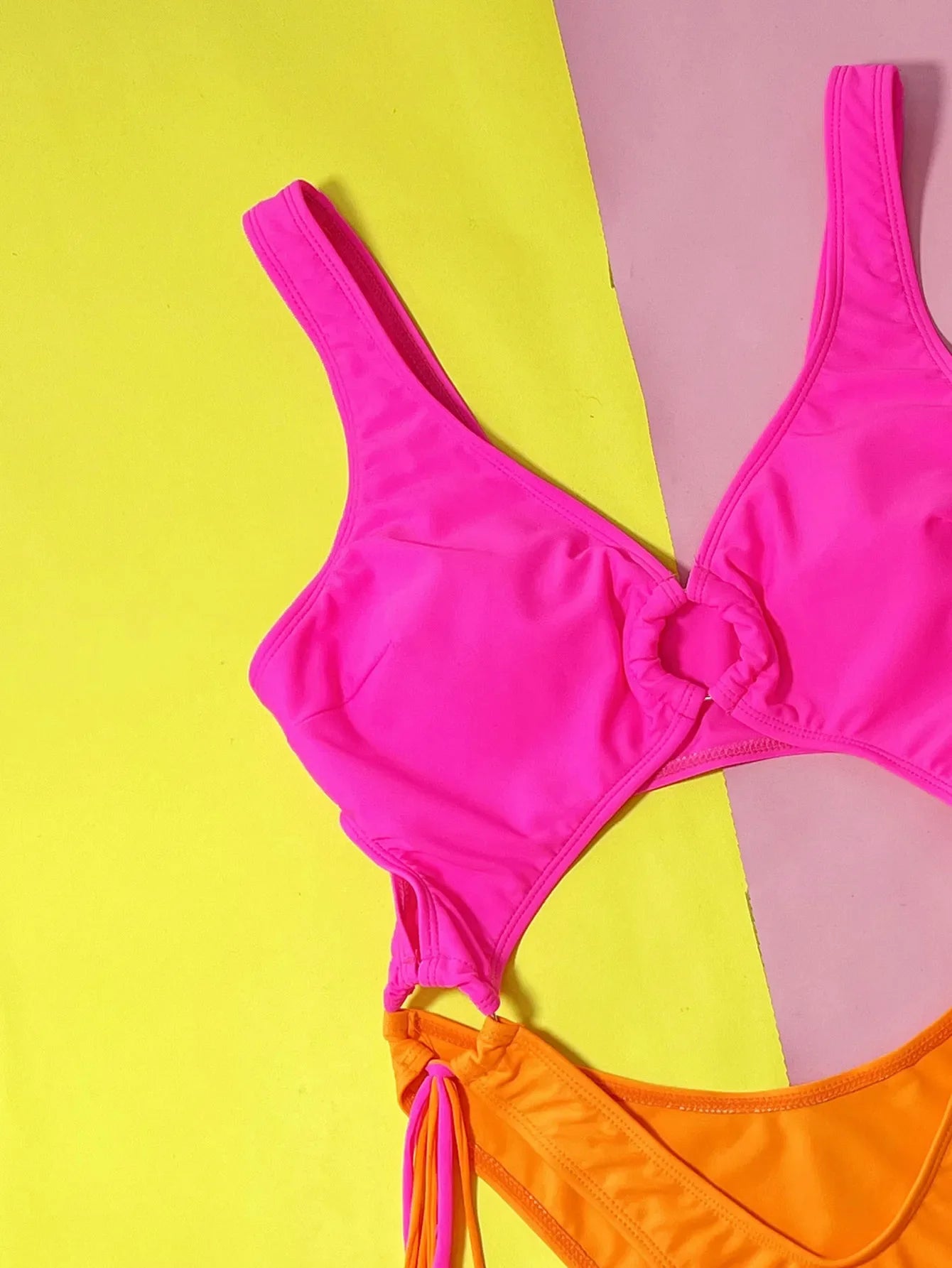 DEKA Long Tassel One Piece Swimwear Hollow Out Women Backless Swimming Suit Cut Out Halter Cross Swimsuit Female Beachwe Bathing