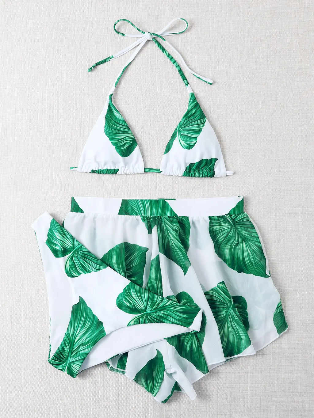 3 Pieces Tropical Bikini 2026 Women & Cover Up Shorts Swimwear Female Triangle Swimsuit Beachwear Bathing Swimming Suit Summer