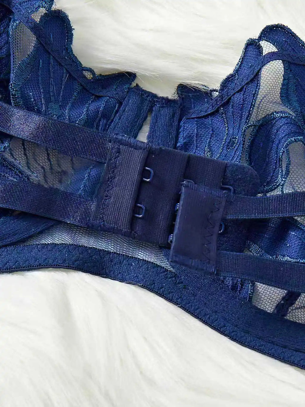 Floral Embroidery Sexy Lingerie Set Women Transparent Bralette Underwire Push Up Bra Panty 2 Piece Set
