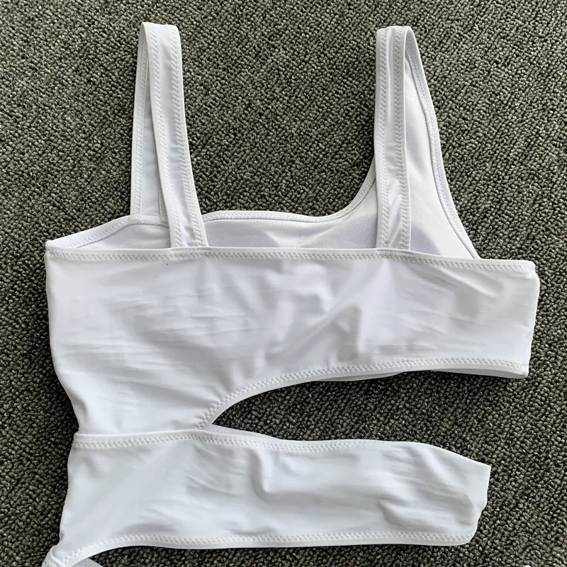 DEKA One Shoulder Swimsuit Women Swimwear Sexy Bikinis Female Biquini Hollowen Swim Suits Cut Out Bodysuit Bathingsuit Beachwear