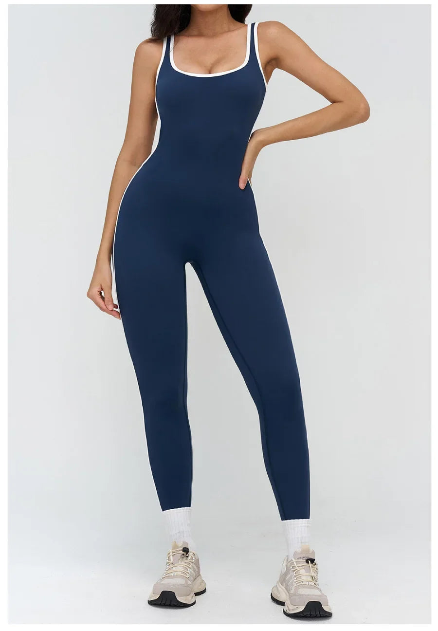 Women Jumpsuit Gym Set Yoga Suit Back Cross Sportswear Sports Jumpsuit Fitness Dance Performance Rompers Workout Bodysuits