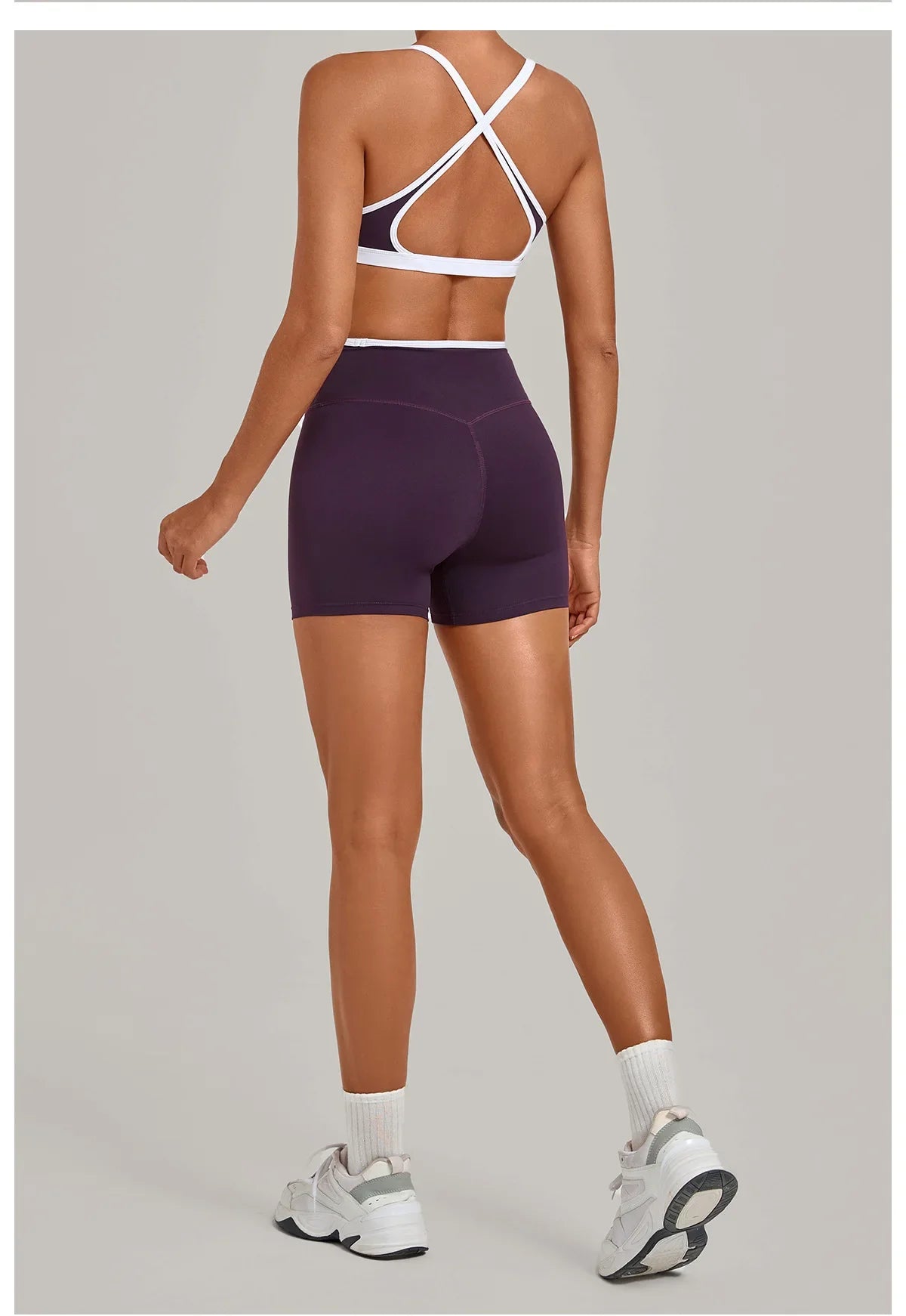 Summer Yoga Set 2Pcs Women's Tracksuit Back Cross Sports Bra Sportswear High Waist Butt-Lifting Fitness Pants Workout Top Suit