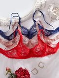 3pcs/Set Women's Sexy Lace Underwire Push Up Bra Women's Underwear Set