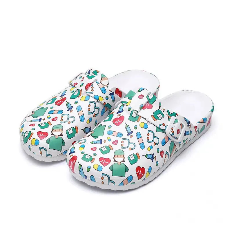 Medical Shoes EVA Non-slip Laboratory Doctor Clogs Non-slip Nurse Surgical Slides Casual Beach Womens Indoor Work Slippers