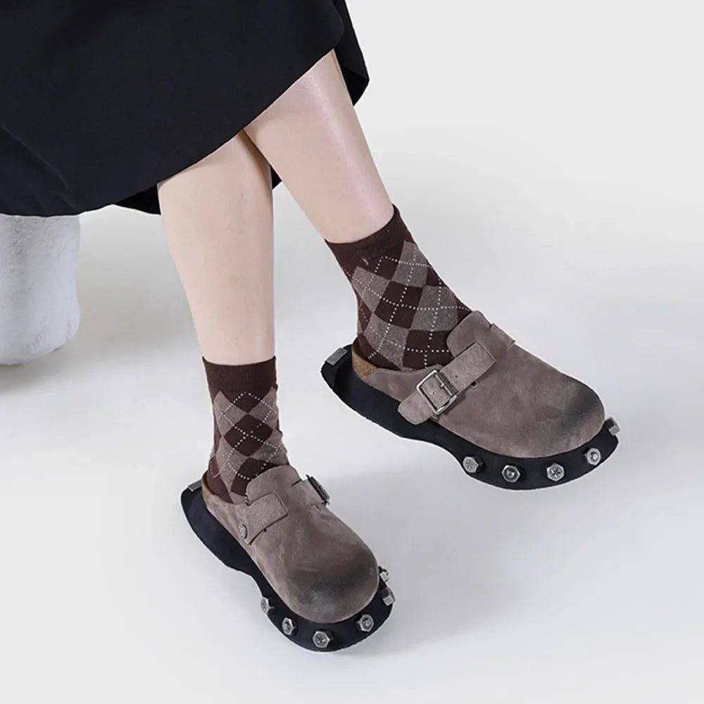 2025 Brand New Big Size 45 Denim Leisure Mules Shoes Women Trendy Comfy Walk Casual Clogs Flats Outdoor Slipper Men Slides