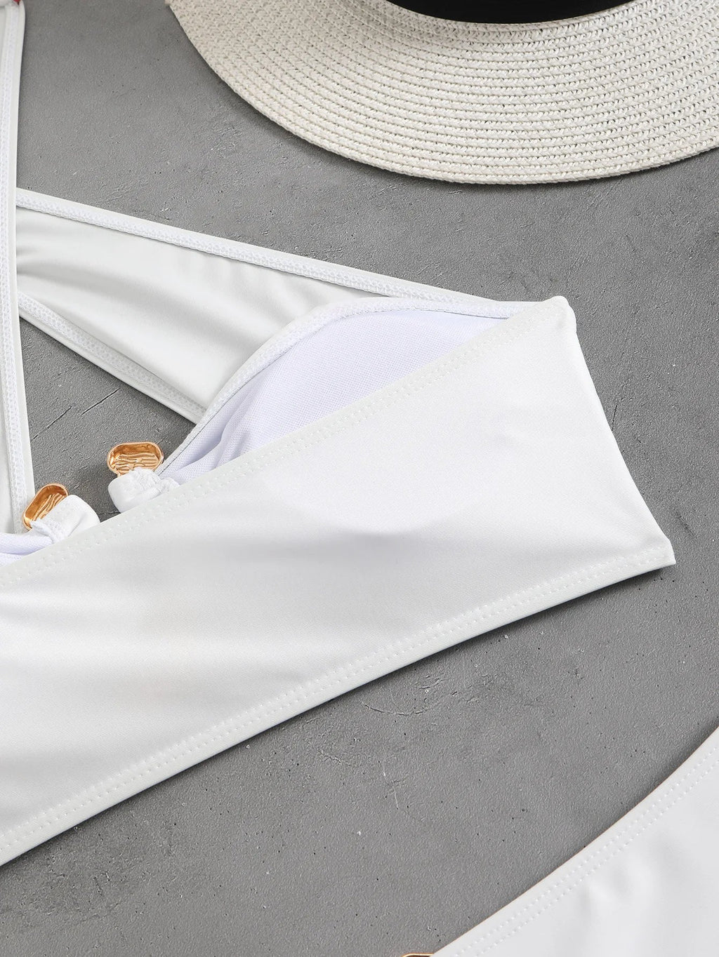 Halter Cut Out High Waist Bikini Female Swimsuit Women Bandeau Swimwear Two-pieces Bikini set Bather Bathing Suit Swim Beachwear