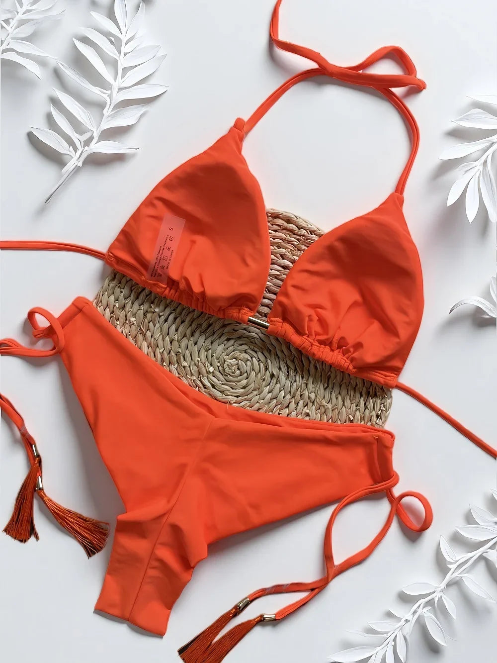 Sexy Folds Bikini Set Solid Micro Bikinis Women Swimsuit Female Triangle Swimwear Beach Wear Bathing Suit
