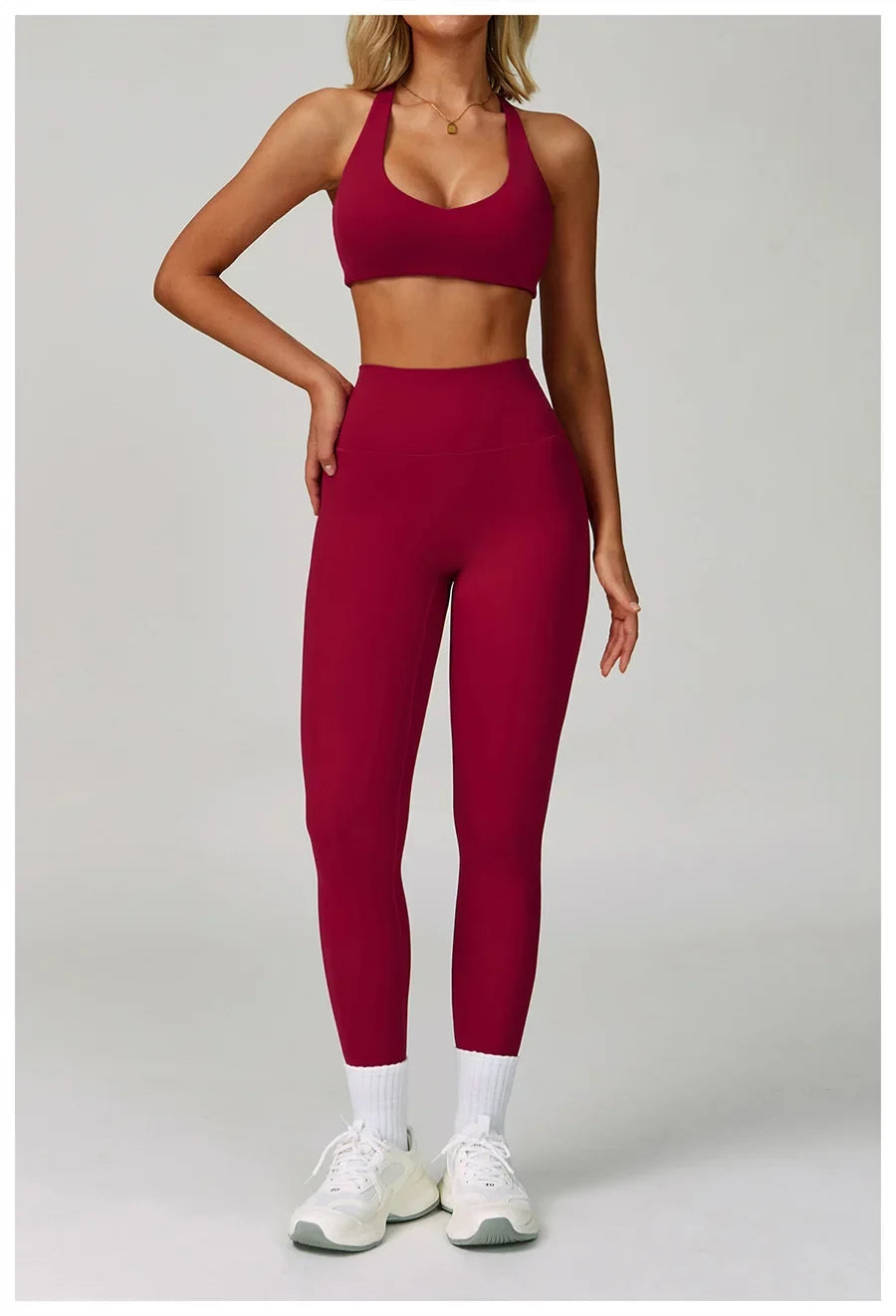 New Sportswear Seamless Yoga Set Gym Clothes Sportswear Long sleeved jacket Women Fitness Set Tracksuits Sports Bra Gym Leggings