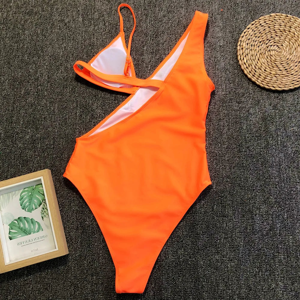 3 Colors Sexy One Piece Swimsuit Swimwear Women Hollow Solid One-piece Bathing Suit Beachwear Banadores Mujer 2026 Bikinis Mujer