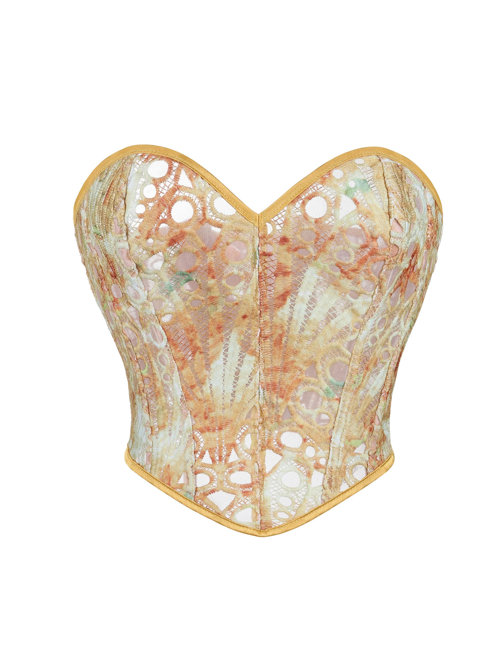 Women’s New European Style Corset, Breathable Hollow-out Lace Bustier, Double Layer Strapless Slimming Shapewear Top