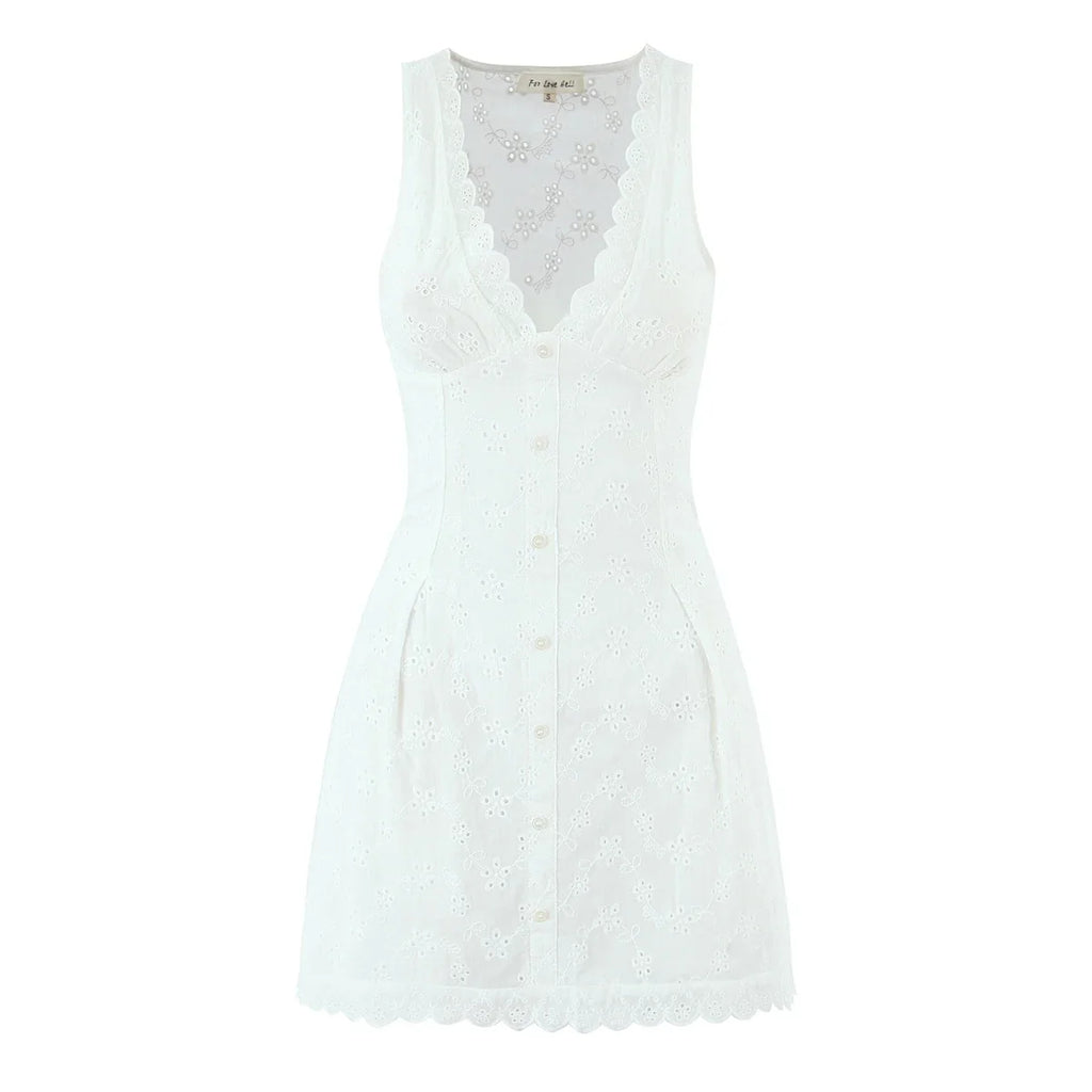 Foridol Plaid Printed Red Women's Dresses White Cotton V Neck Short Party Summer Dress New in Vintage Beach Mini Dress