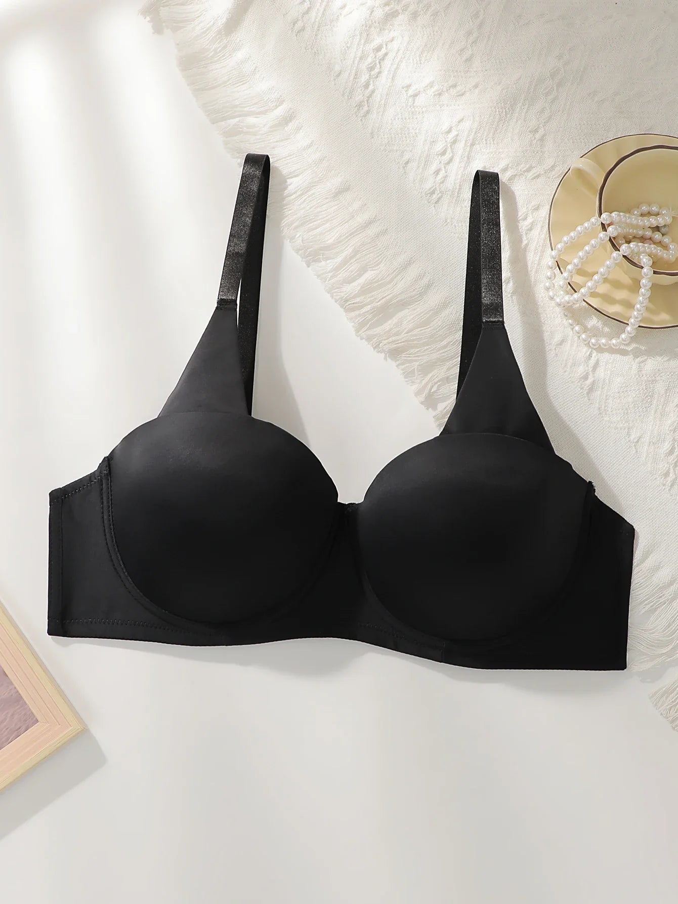 Large size bra black women's bra all season daily Lingerie with steel support multi size sexy bra 90D-110DA2903